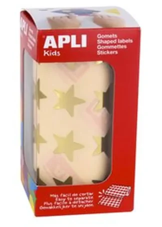 ROLLO GOMETS ESTRELLA ORO AUTOADHESIVOS 19,5MM