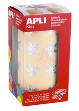 ROLLO GOMETS ESTRELLA HOLOGRAFICO AUTOADHESIVOS 19,5MM