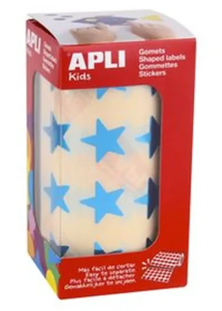 ROLLO GOMETS ESTRELLA AZUL METALIZADO AUTOADHESIVO 19,5MM