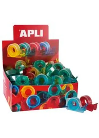 EXP 60 MINI DISPENSADORES CINTA ADHESIVA 10MX15MM APLI