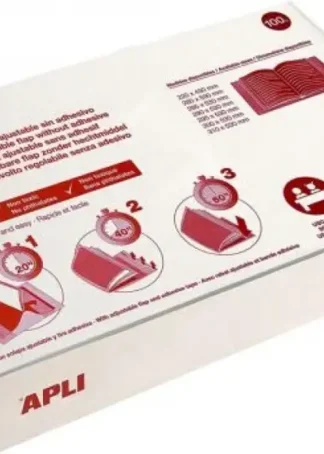 C/100 FORRO LIBROS AJUSTABLE 29X53CM PVC 130 MICRAS APLI