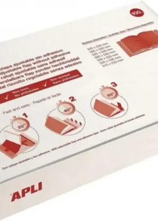 C/100 FORRO LIBROS AJUSTABLE 31X53CM PVC 130 MICRAS APLI