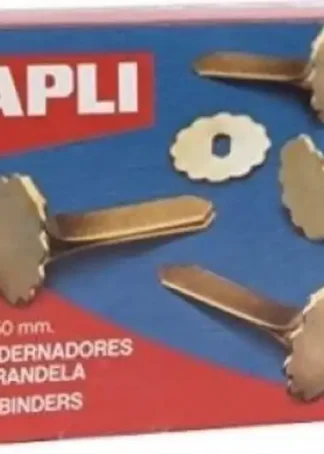 C/100 ENCUADERNADORES METALICOS 50MM CON ARANDELA APLI