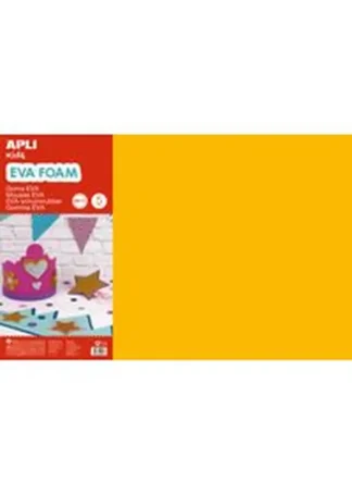 BLISTER 5 LAMINAS GOMA EVA NARANJA 40X60 2MM APLI