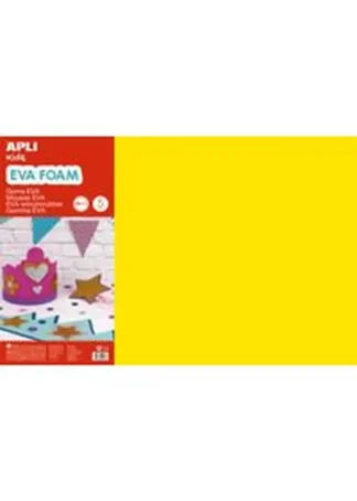 BLISTER 5 LAMINAS GOMA EVA AMARILLO 40X60 2MM APLI