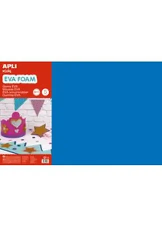 BLISTER 5 LAMINAS GOMA EVA AZUL 40X60 2MM APLI