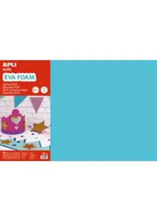 BLISTER 5 LAMINAS GOMA EVA AZUL CLARO 40X60 2MM APLI