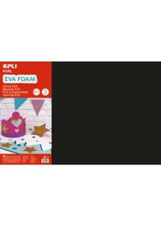 BLISTER 5 LAMINAS GOMA EVA NEGRO 40X60 2MM APLI