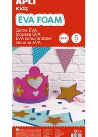 BLISTER 5 LAMINAS GOMA EVA BLANCO 40X60 2MM APLI