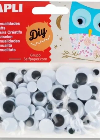 BOLSA 75 OJOS MOVILES NEGROS MEDIDAS SURTIDAS