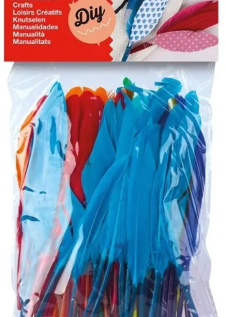 BOLSA 100 PLUMAS COLORES SURTIDOS