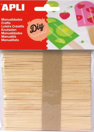 BOLSA 50 PALOS POLO NATURAL 114X10MM