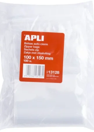 PAQ/100 BOLSAS AUTOCIERRE CREMALLERA 100X150 MM ZIPPER