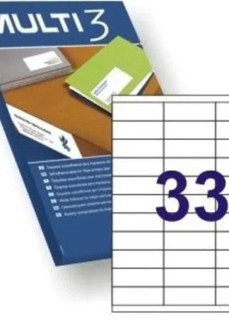 C/100 HOJAS ETIQUETAS FT/IM 24X72.7 MULTI3 CANTOS RECTOS