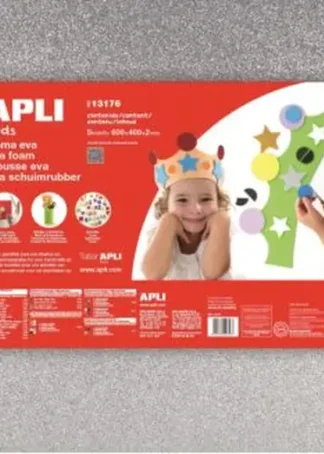 PACK 3 LAMINAS GOMA EVA PURPURINA PLATA 40X60 2MM