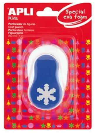 PERFORADORA PAPEL Y GOMA EVA COPO NIEVE AZUL 25,4MM