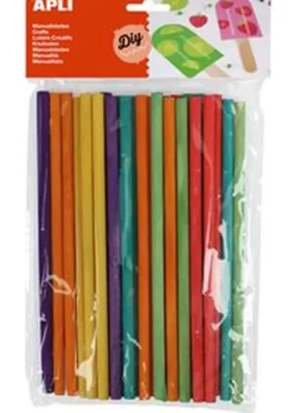 BOLSA 25 PALOS POLO REDONDOS COLORES SURTIDOS 150X5MM