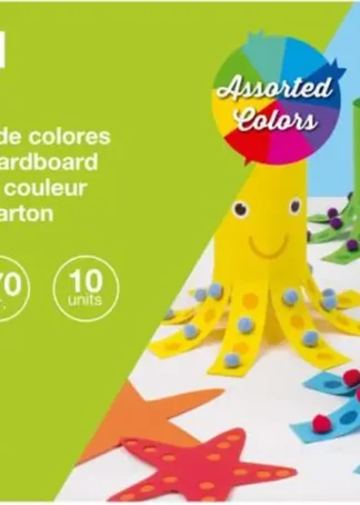 BLOC MANUALIDADES 10H CARTULINAS COLORES 32X24CM 170G