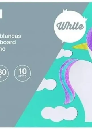 BLOC MANUALIDADES 10 CARTULINAS BLANCAS 32X24CM 170G