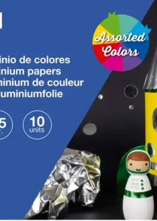 BLOC MANUALIDADES 10H PAPEL ALUMINIO 32X24 65G