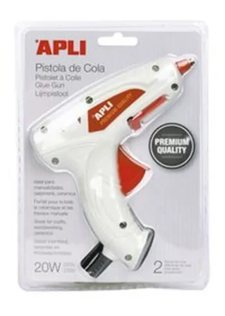 PISTOLA ENCOLADORA PREMIUM BLANCO 20W+2 BARRAS DE COLA APLI