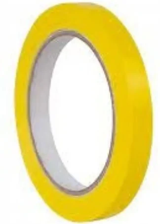 PAQ/12 ROLLOS CINTA ADHESIVA 66MX12MM COLOR AMARILLA PVC