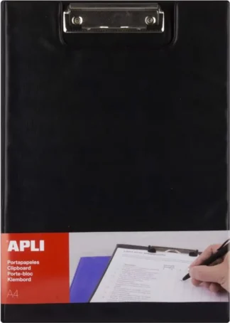 CARPETA A4 CON PINZA SUPERIOR POLIPROPILENO NEGRO