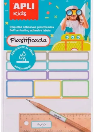 BLISTER 35 ETIQUETAS PLASTIFICADAS VARIOS TAMAÑOS