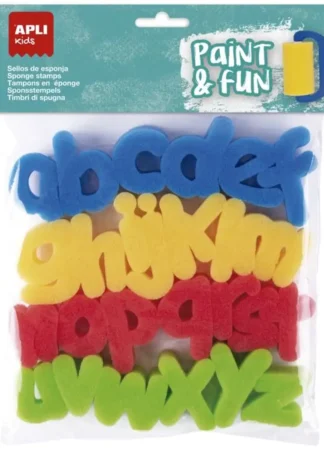BOLSA 26 SELLOS DE ESPONJA ABC MINUSCULAS