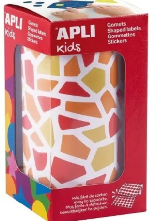 ROLLO GOMETS MOISAICO REMOVIBLE NARANJA ROJO Y AMARILLO