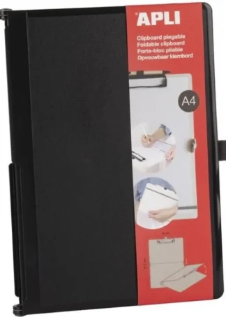 CLIPBOARD PLEGABLE A4 PLASTICO ABS COLOR NEGRO