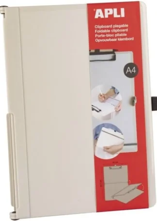 CLIPBOARD PLEGABLE A4 PLASTICO ABS COLOR BLANCO