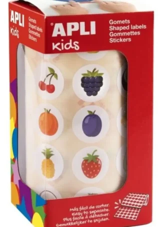 ROLLO DE GOMETS TEMATICOS FRUTA