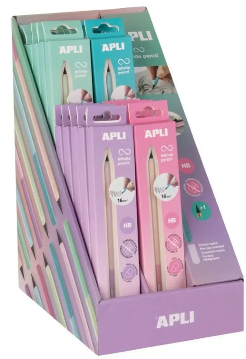 EXP 20 LAPIZ INFINITO NORDIK HB COLORES SURTIDOS