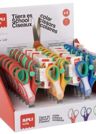 EXP 24 TIJERA ESCOLARES AMBIDIESTRAS PUNTA REDONDA