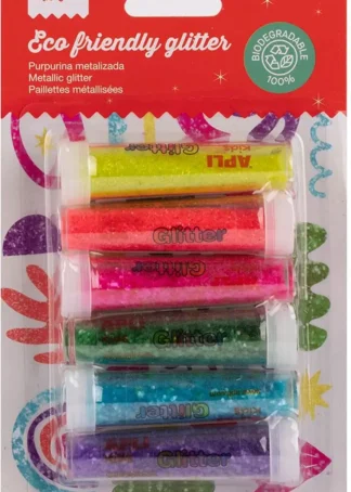 BLISTER 6 BOTES PURPURINA BIODEGRADABLE FLUOR