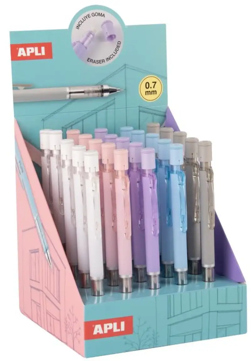 EXP 25 PORTAMINAS 0.7MM SHAKE SURTIDOS