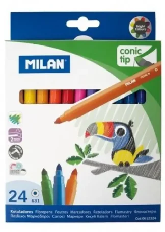 ESTUCHE 24 ROTULADORES PUNTA CONICA 612 MILAN