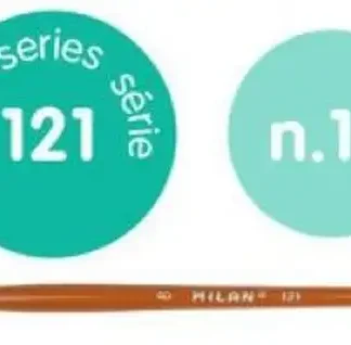 PAQ/6 PINCEL ESCOLAR PLANO Nº10 SERIE 121 MILAN