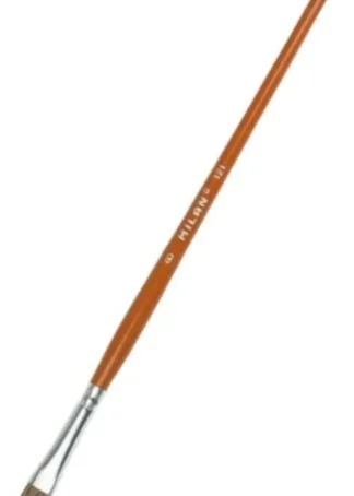 PAQ/6 PINCEL ESCOLAR PLANO Nº14 SERIE 121 MILAN