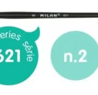 PAQ/6 PINCEL SINTETICO PLANO Nº 2 SERIE 621 MANGO CORTO