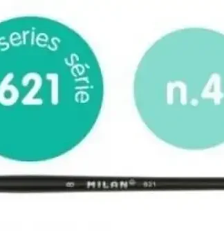 PAQ/6 PINCEL SINTETICO PLANO Nº 4 SERIE 621 MANGO CORTO