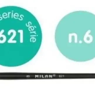 PAQ/6 PINCEL SINTETICO PLANO Nº 6 SERIE 621 MANGO CORTO