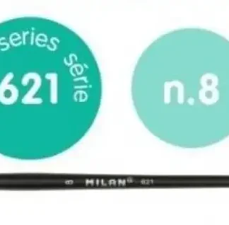 PAQ/6 PINCEL SINTETICO PLANO Nº 8 SERIE 621 MANGO CORTO