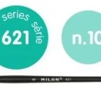 PAQ/6 PINCEL SINTETICO PLANO Nº 10 SERIE 621 MANGO CORTO