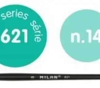 PAQ/3 PINCEL SINTETICO PLANO Nº 14 SERIE 621 MANGO CORTO