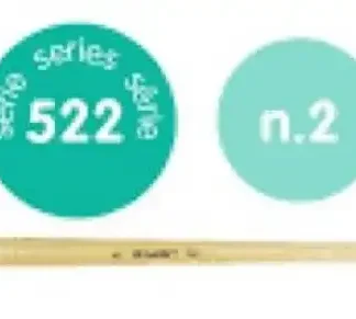 PAQ/6 PINCEL CERDA PLANO Nº 2 SERIE 522 MANGO LARGO