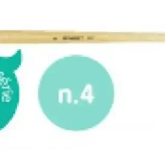 PAQ/6 PINCEL CERDA PLANO Nº 4 SERIE 522 MANGO LARGO