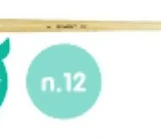 PAQ/4 PINCEL CERDA PLANO Nº 12 SERIE 522 MANGO LARGO