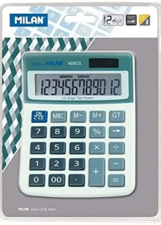BLISTER CALCULADORA DE SOBREMESA AZUL 12 DIGITOS